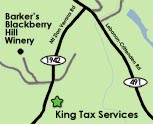 map to King Tax Services
